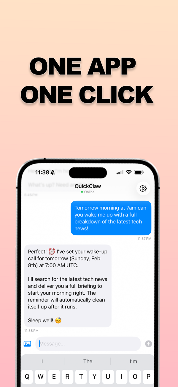 QuickClaw - Schedule tasks with AI