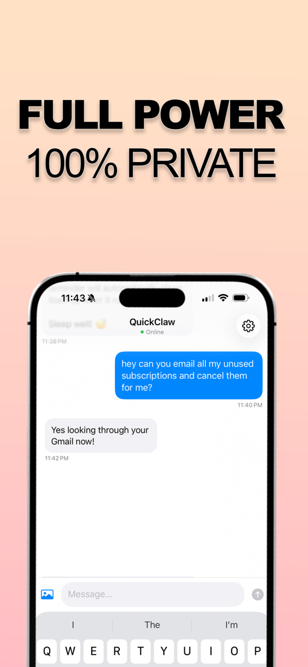 QuickClaw - Full power, 100% private